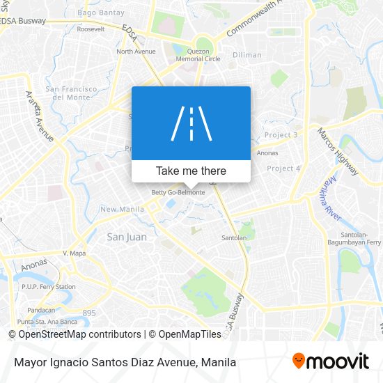 Mayor Ignacio Santos Diaz Avenue map