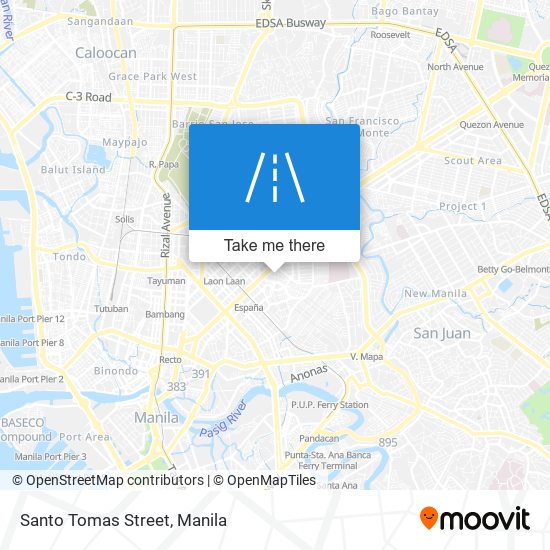 Santo Tomas Street map