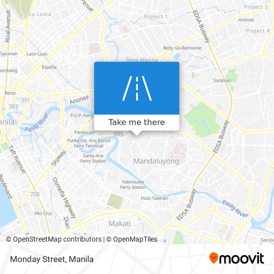 Monday Street map