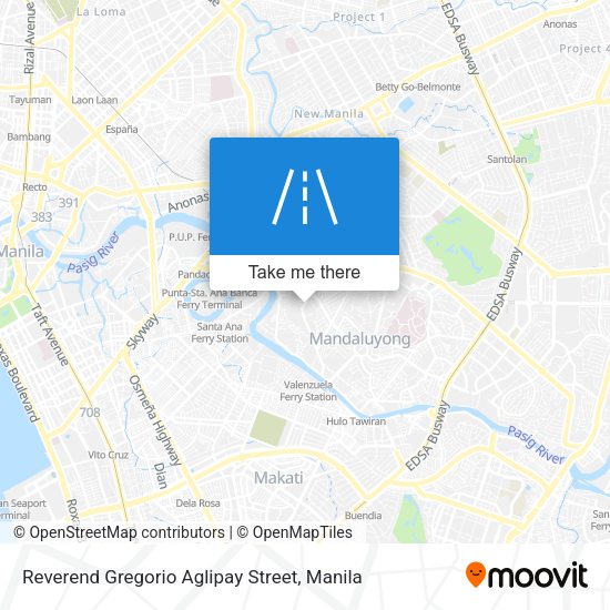 Reverend Gregorio Aglipay Street map