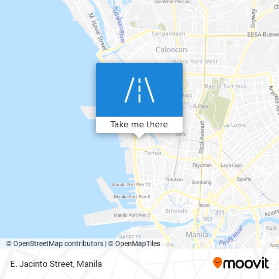 E. Jacinto Street map