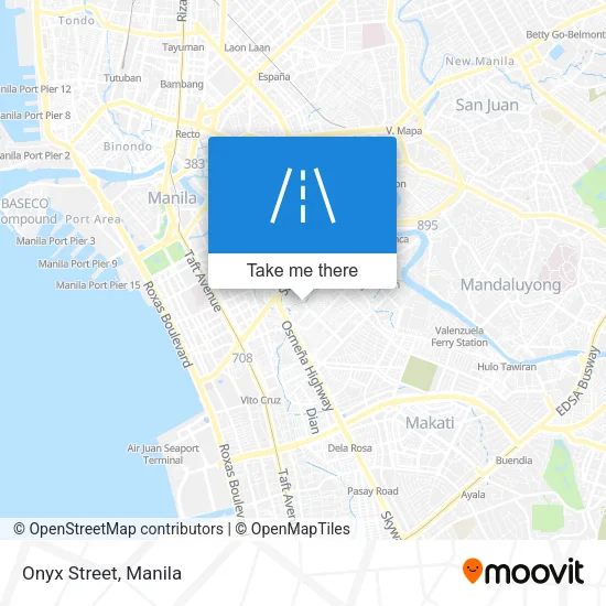 Onyx Street map