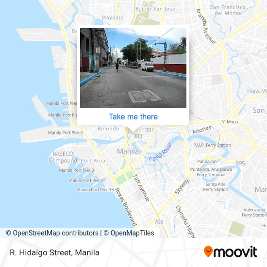 R. Hidalgo Street map