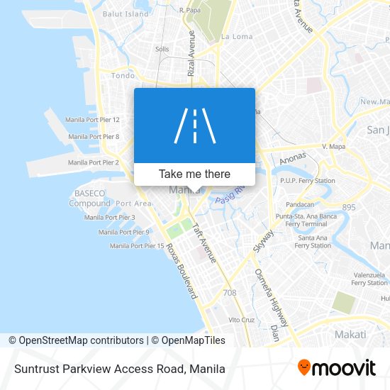 Suntrust Parkview Access Road map