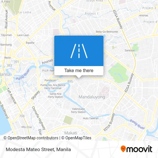 Modesta Mateo Street map