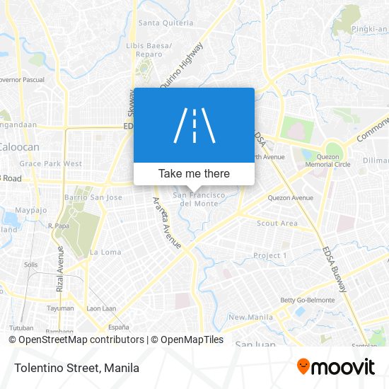 Tolentino Street map