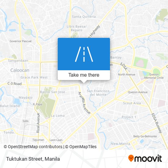 Tuktukan Street map