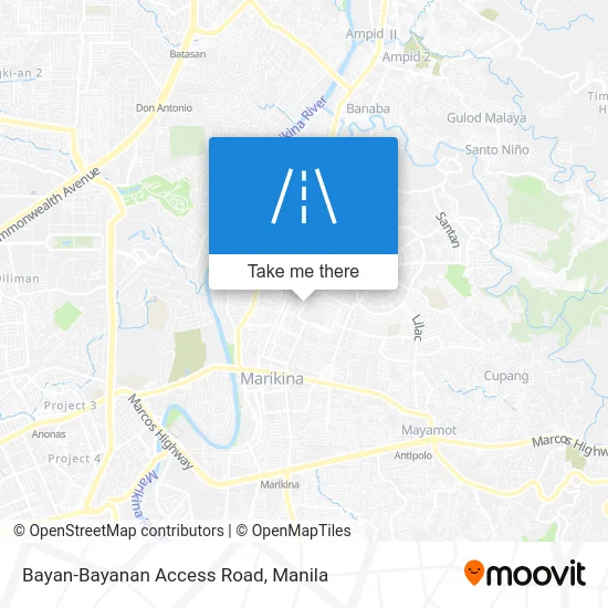 Bayan-Bayanan Access Road map