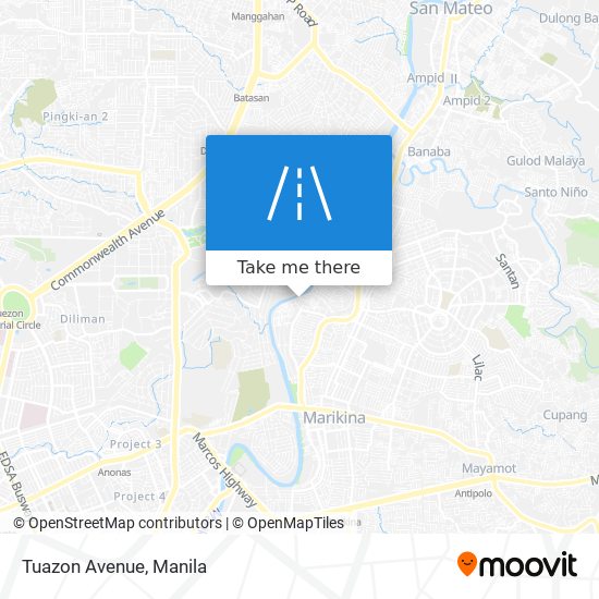 Tuazon Avenue map