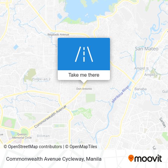 Commonwealth Avenue Cycleway map