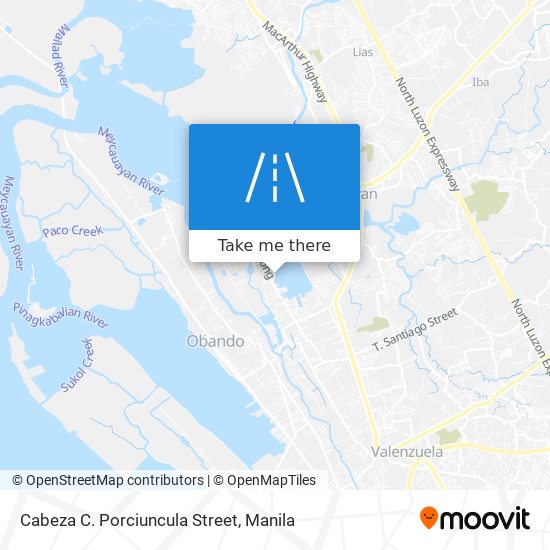 Cabeza C. Porciuncula Street map