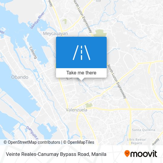 Veinte Reales-Canumay Bypass Road map