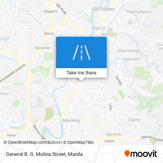 General B. G. Molina Street map