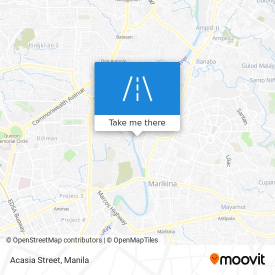 Acasia Street map