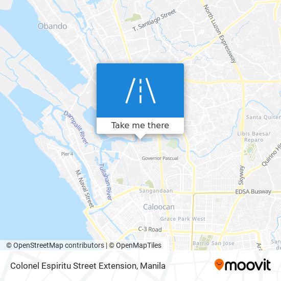 Colonel Espiritu Street Extension map