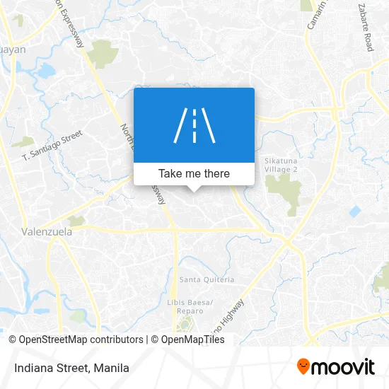 Indiana Street map