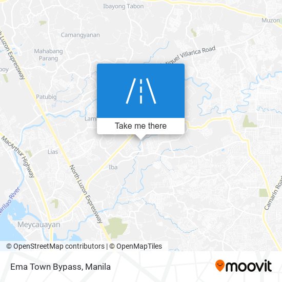 Ema Town Bypass map