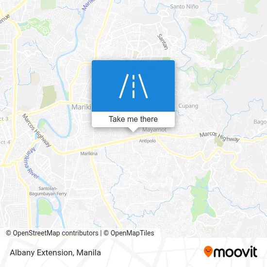 Albany Extension map