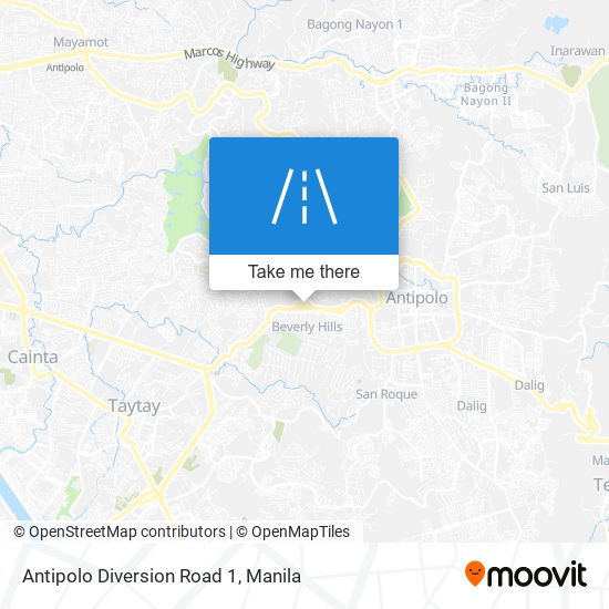 Antipolo Diversion Road 1 map