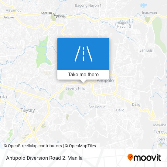 Antipolo Diversion Road 2 map