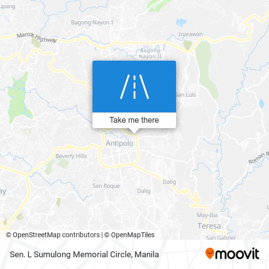 Sen. L Sumulong Memorial Circle map