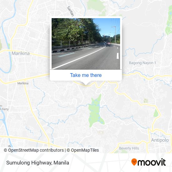 Sumulong Highway map