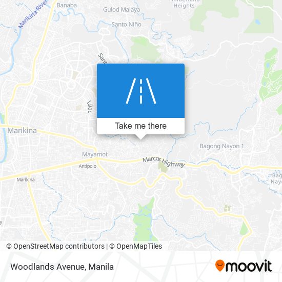 Woodlands Avenue map