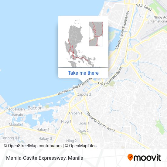 Manila-Cavite Expressway map
