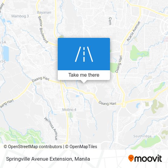 Springville Avenue Extension map