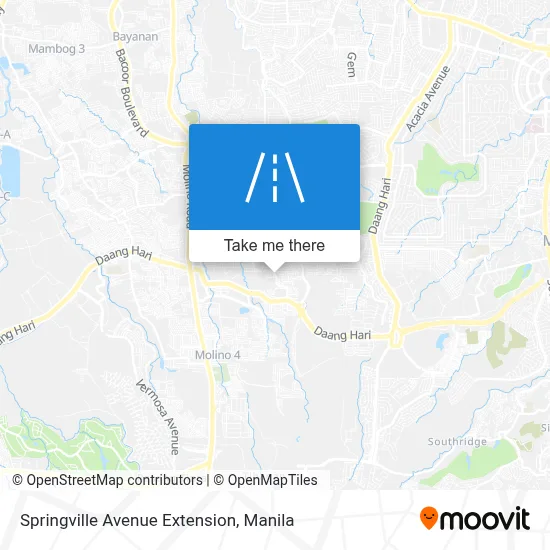 Springville Avenue Extension map