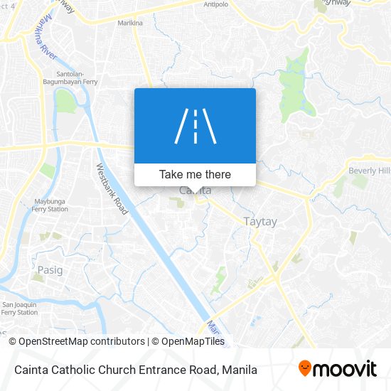 Cainta Catholic Church Entrance Road map