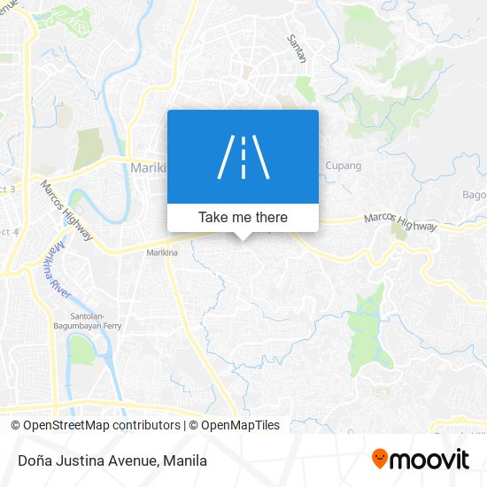 Doña Justina Avenue map