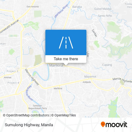 Sumulong Highway map