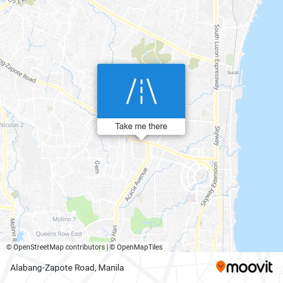 Alabang-Zapote Road map