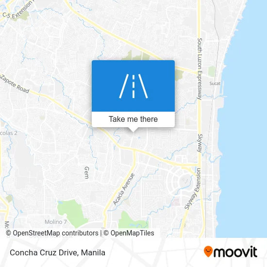 Concha Cruz Drive map