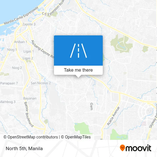 North 5th map