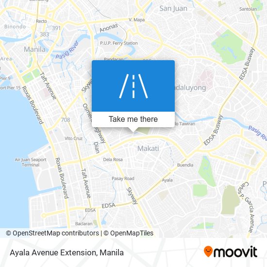 Ayala Avenue Extension map