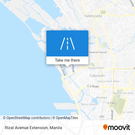 Rizal Avenue Extension map