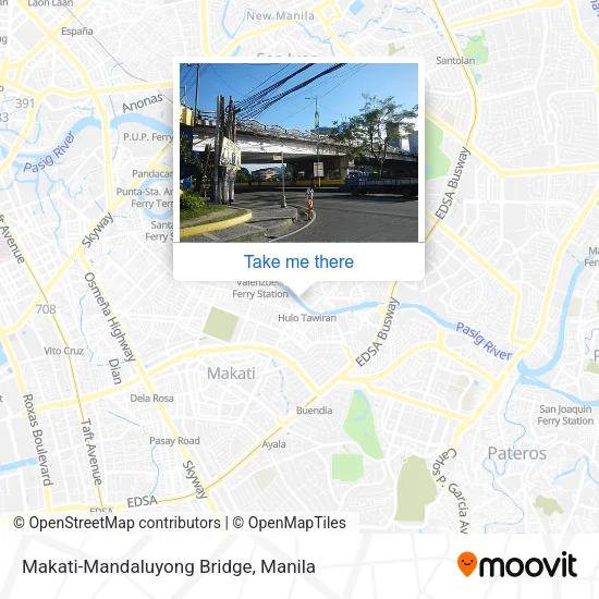 Makati-Mandaluyong Bridge map