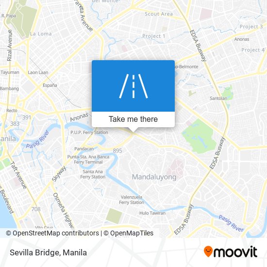 Sevilla Bridge map