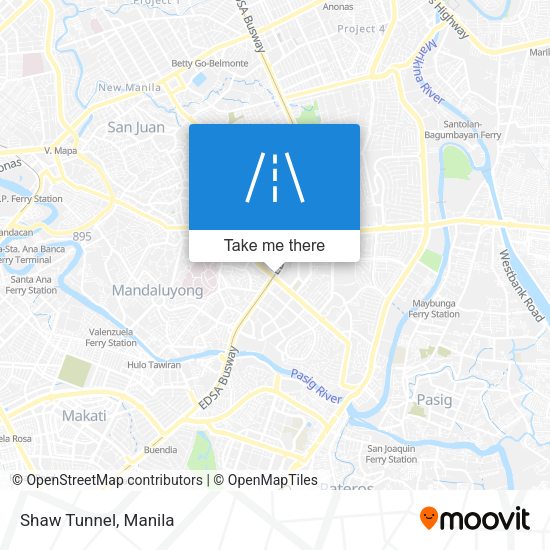 Shaw Tunnel map