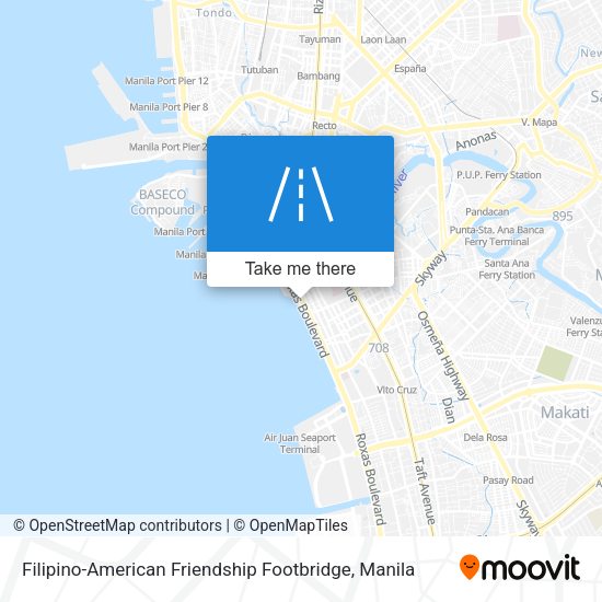 Filipino-American Friendship Footbridge map