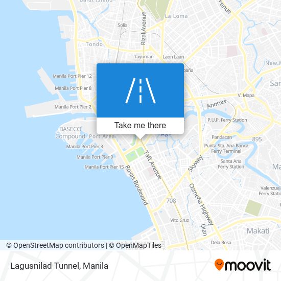 Lagusnilad Tunnel map