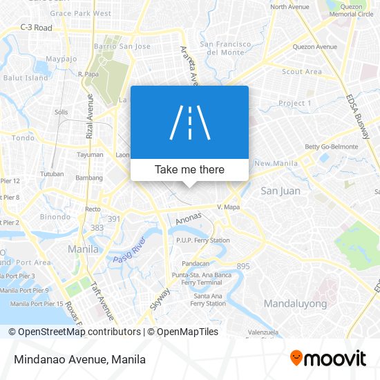 Mindanao Avenue map