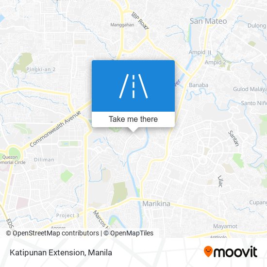 Katipunan Extension map