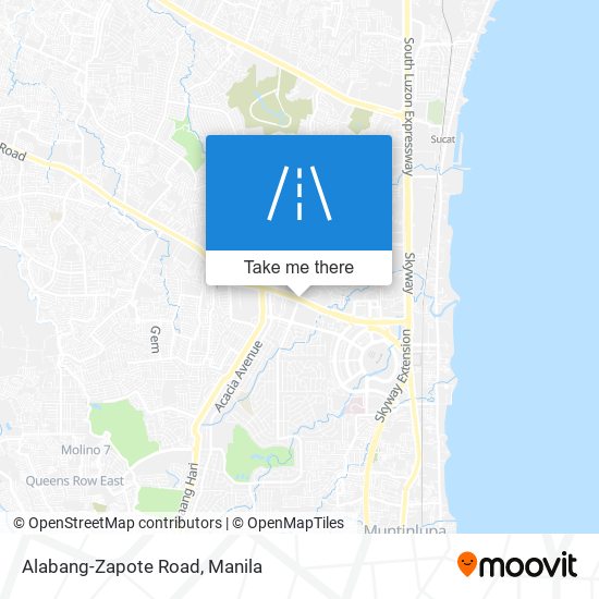 Alabang-Zapote Road map