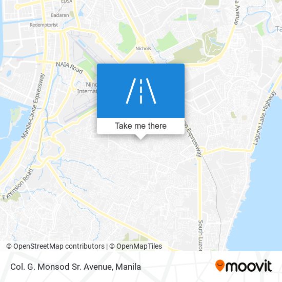 Col. G. Monsod Sr. Avenue map