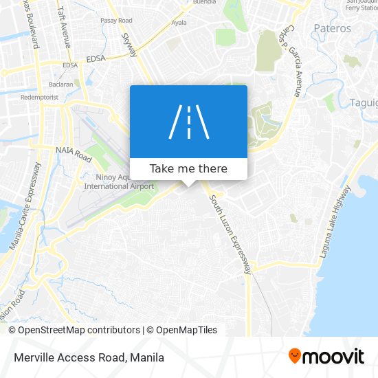 Merville Access Road map