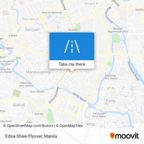 Edsa-Shaw Flyover map