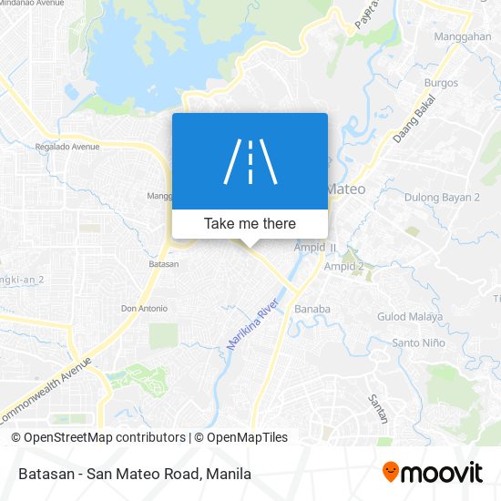 Batasan - San Mateo Road map